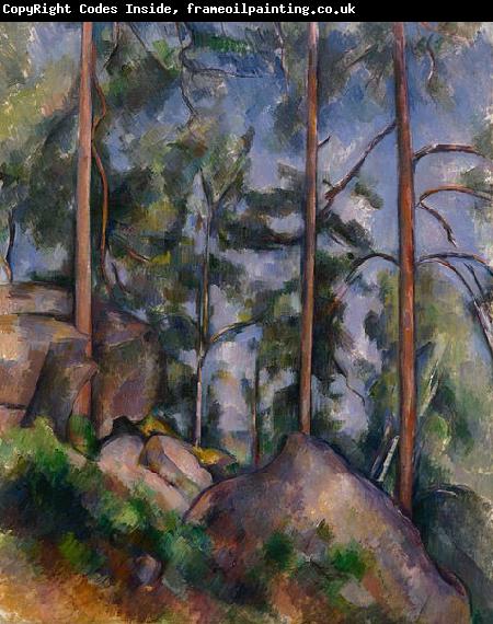 Paul Cezanne Pines and Rocks